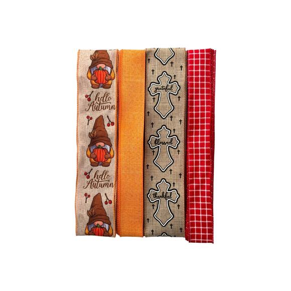 Fall in Love with Jesus Wreath Kit | Includes Sign and Autumn-Themed Ribbons - Picture 3 of 5